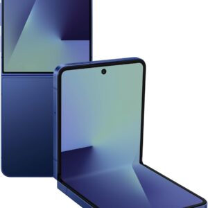 Samsung Galaxy Z Flip7 Cell Phone, 512GB AI Smartphone, Unlocked Android, Long Battery Life, 2025, Blue Shadow (International Version)