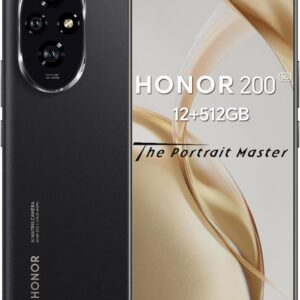 HONOR 200 5G Smartphone | 512GB ROM + 12GB RAM | 6.7" 120Hz OLED Display | 50MP Triple Camera | Snapdragon 7 Gen 3 | 5200mAh Battery | 100W Fast Charging | Dual SIM | Android 14 (Black)