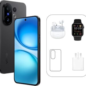 vivo X200 FE 5G Black |12GB RAM, 512GB| AMOLED 120Hz Display | 50MP ZEISS Camera | 6500 mAh Battery | MediaTek Dimensity 9300 | 4Y Battery | 455 Days Screen Replace,24 Months Warranty - UAE Version