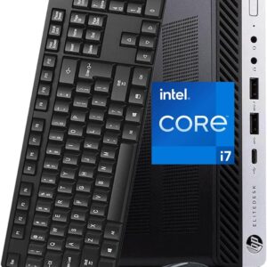 HP EliteDesk 800 G4 Mini Business Desktop PC, Intel Core i7-8700, 16GB DDR4 RAM, 512GB SSD, Mouse&Keyboard, 2 DisplayPorts, Windows 11 Pro (Renewed)