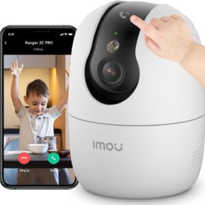 Imou 3K Camera for Home, 5MP Indoor Cameras with One Touch Call Button, Indoor Security Camera WIFI6 2.4GHz& 5GHz Dual-band Baby Monitor, UHD CCTV Camera for Home, Smart with Alexa(Ranger 2C Pro3K)