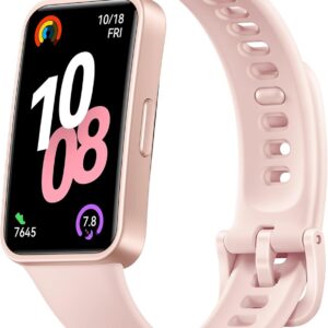 HUAWEI Band 10 Smart Watch, Metallic Design and Comfortable Wearing, Pro-level Sleep Analysis, Emotional Health Aid, 100 Workout Modes, Robust Battery Life, IOS and Android, Pink