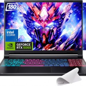 acer Nitro V 16S 16” WUXGA IPS 180Hz Gaming Laptop, Intel Core 7 Processor 240H, NVIDIA GeForce RTX 5060 with 8GB GDDR7 VRAM, w/Mouse pad (16GB RAM | 1TB PCIe SSD, Win11 Pro)